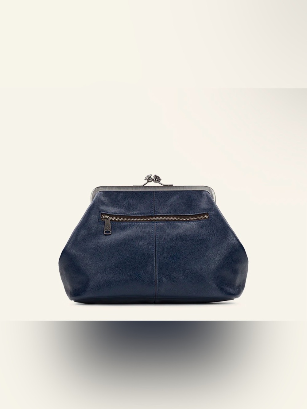 Patricia Nash Sofia Frame C/B. Rugged Natural Grain Leather. Denim Blue. - Picture 10 of 17